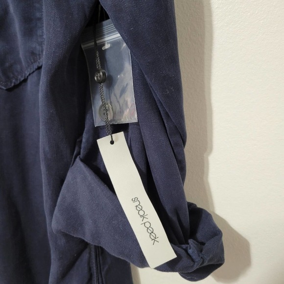 NWT Sneak Peek button front shirt dress Size Medium - Picture 7 of 9